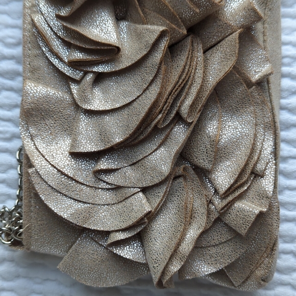 Shimmery Champagne and Silver Clutch - Picture 2 of 4